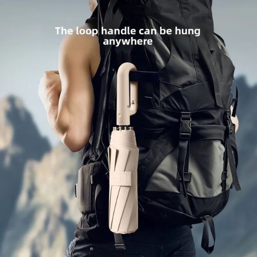 Ring-Buckle Automatic Windproof Sun Rain Umbrella
