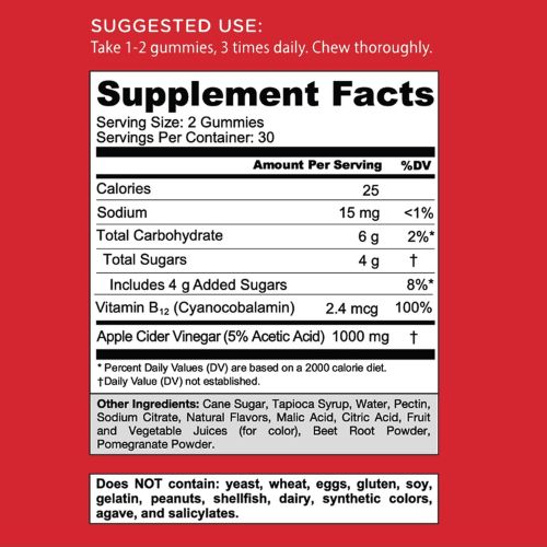 Goli Apple Cider Vinegar Gummies - Worlds First ACV Gummy 60 Gummies