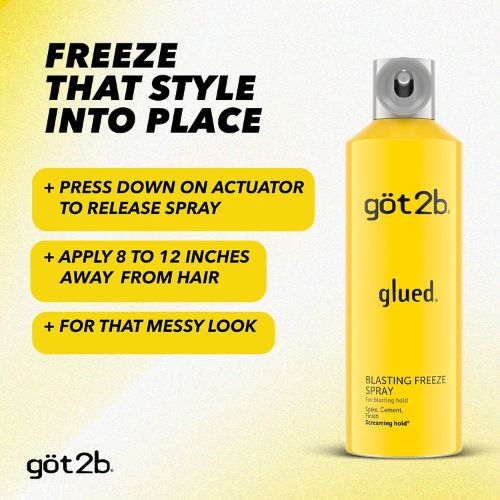 Got2B Glued Blasting Freeze Hairspray, 12 oz, 2-Pack, Strong Hold