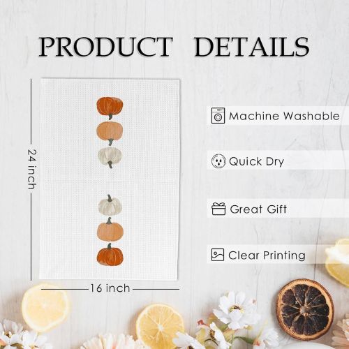 Fall Pumpkin Decor Kitchen Towels and Dishcloths