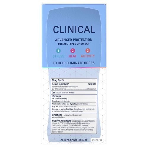 Secret Clinical Strength Invisible Solid Antiperspirant Deodorant for Women, 100HR Sweat