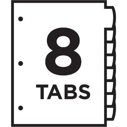 Avery Big Tab Write & Erase Dividers, 8-Tab, Pastel, 1 Set