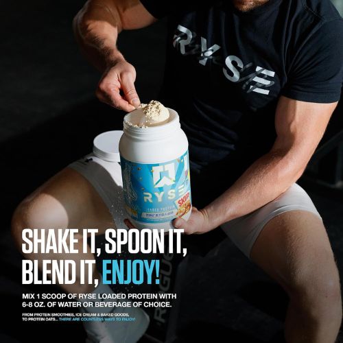 RYSE Loaded Protein Powder - Jet-Puffed Marshmallow - 25g Whey Protein Isolate
