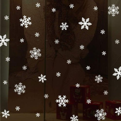 LUDILO 135Pcs Christmas Decorations Window Clings Snowflakes Window Decals