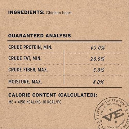 Vital Essentials Chicken Hearts – 1oz Freeze-Dried Cat Treats