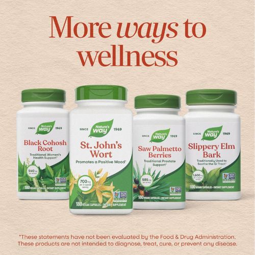 Nature's Way St. John’s Wort Capsules, 700 mg per Serving, 180 ct