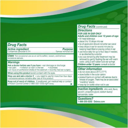 Debrox Earwax Removal Aid, 0.5 oz Earwax Removal Drops