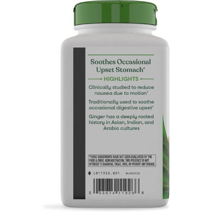 Nature's Way Ginger Root Capsules,1,100 mg per Serving, Vegan, 240 ct