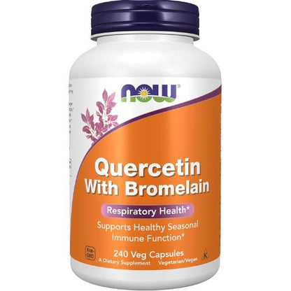 NOW Foods Supplements, Quercetin with Bromelain, Balanced Immune System*, 240 Veg Capsules