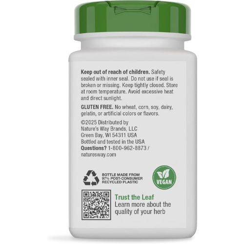Nature's Way Slippery Elm Bark Capsules, 1,600 mg per Serving, 100 ct