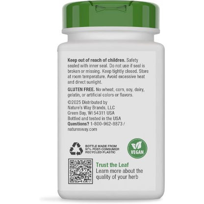 Nature's Way Slippery Elm Bark Capsules, 1,600 mg per Serving, 100 ct