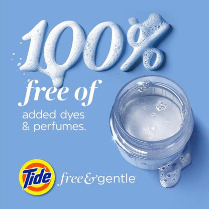 Tide Free & Gentle Liquid Laundry Detergent, 64 Loads, 84 fl oz