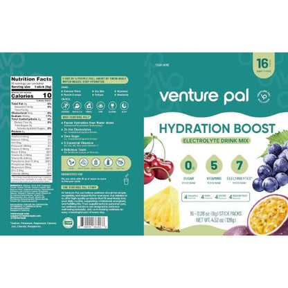Venture Pal Sugar Free Electrolyte Packet, Liquid Daily IV Hydration Powder