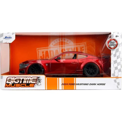 Big Time Muscle 1:24 2024 Ford Mustang GT Dark Horse Die-Cast Car – Candy Red