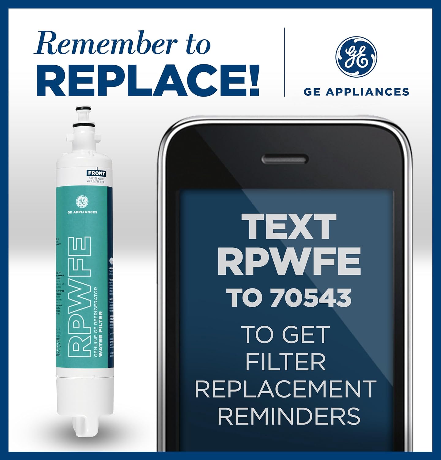 GE RPWFE Refrigerator Water Filter – Genuine, 1 Pack