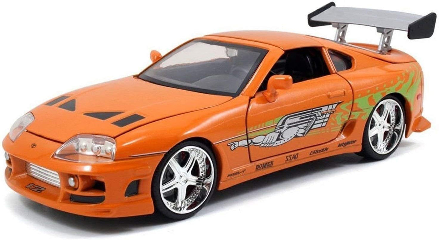 Jada Toys Fast & Furious 1:24 Brian's Toyota Supra Die-Cast Car – Orange