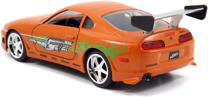Jada Toys Fast & Furious 1:24 Brian's Toyota Supra Die-Cast Car – Orange