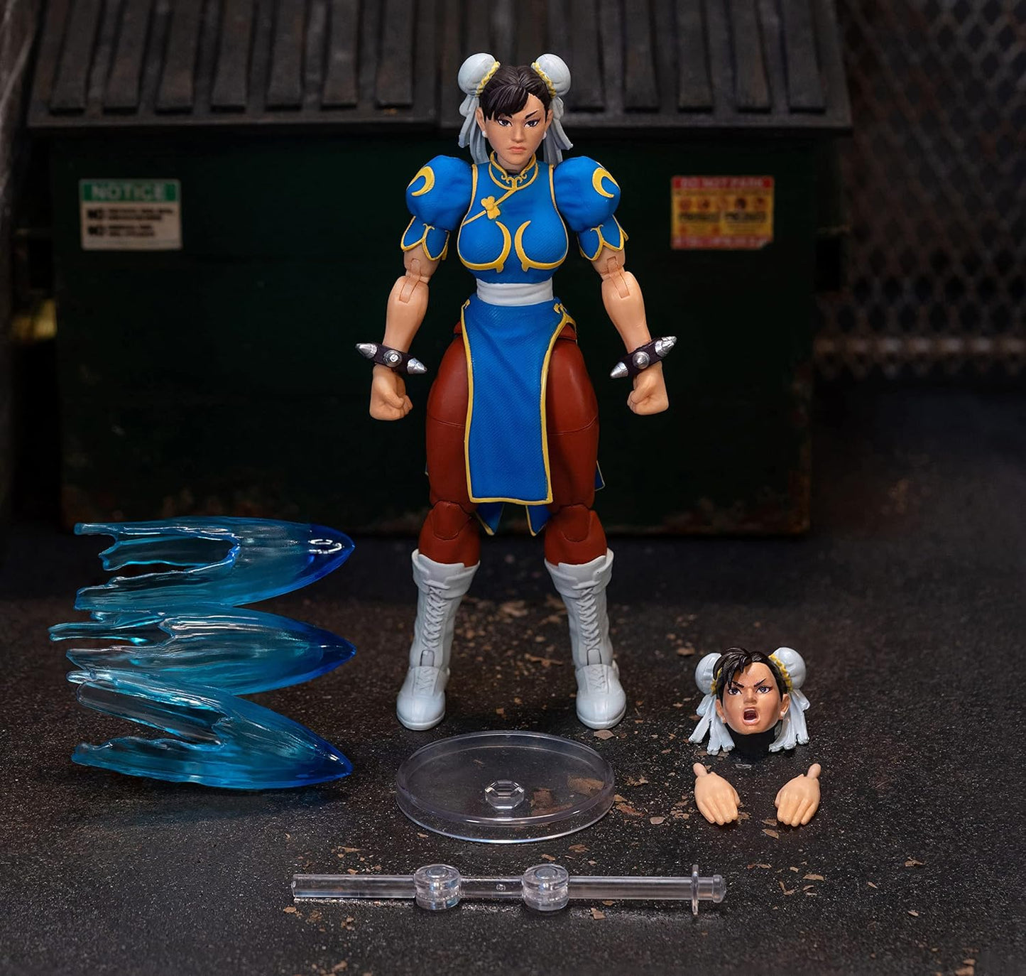 Street Fighter II 6" Chun Li Action Figure – 1:12 Scale, Toys for Kids and Adults