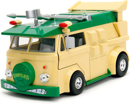Teenage Mutant Ninja Turtles 1:24 Party Wagon Die-Cast Car & 2.75" Donatello Figure – Collectible Toy for Kids & Adults