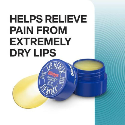 Blistex Lip Medex Medicated Lip Balm, 24 Hr Moisture, 0.25 oz, 3 Count